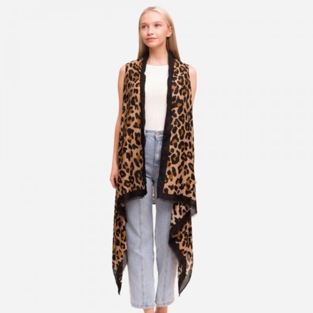 Women's Lightweight Leopard Print Vest